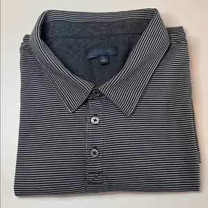 Zachary Prell Gray/Black Striped Polo Size XXL